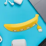 Banana Shape USB Hub, 2.0 Hub USB Splitter, 4-Port USB Hub (1 Pc)