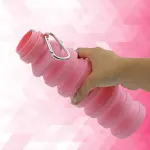 Foldable Water Bottle, Silicone Leak Proof Portable Sports Travel Water Bohttps Outdoor, Gym, Hiking (1 Pc / 24 cm Foldable)