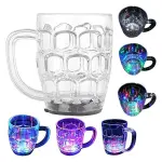 LED glass cup with rainbow color-changing light.